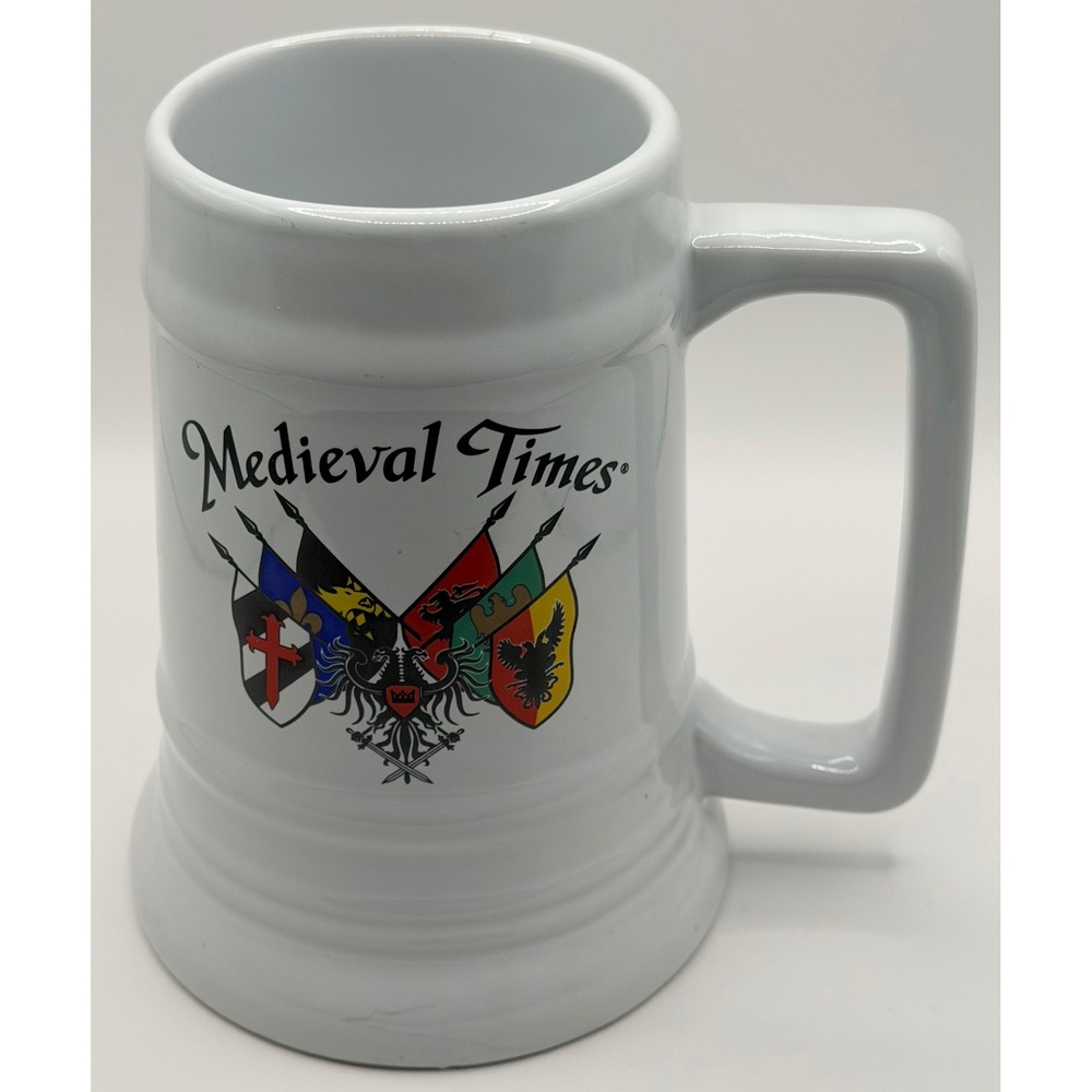 Medieval Times Knights Crest 24oz Ceramic Beer Stein Mug